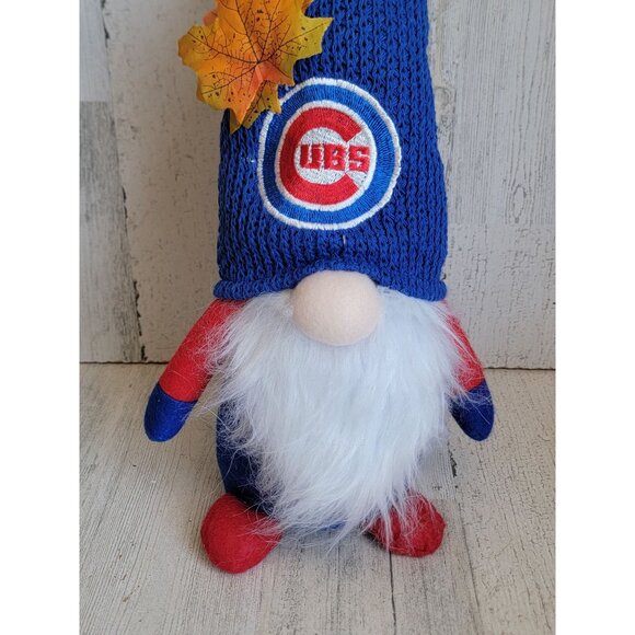 Cubs weighted gnome plush baseball Xmas figure home decor - Picture 2 of 7